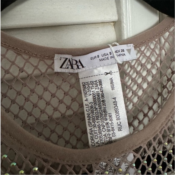 NEW Zara Diamond Rhinestone Mesh Maxi Dress - Picture 10 of 16